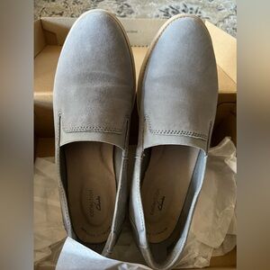 Clarks Sharon Dolly Light Grey Size 10M.